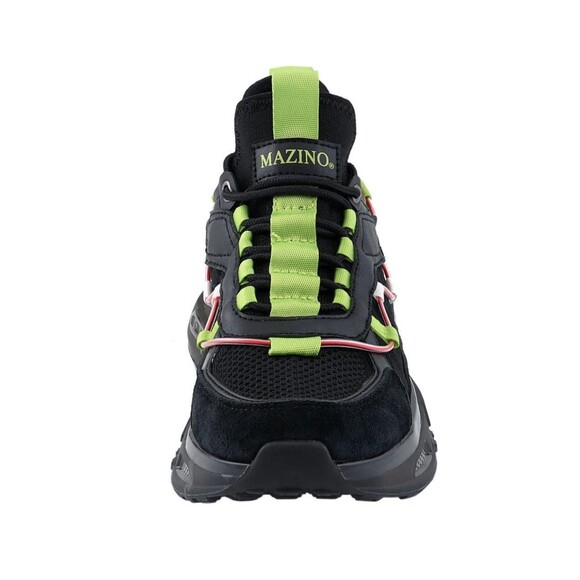 NEW MAZINO TITANIUM-075 Men’s LOW TOP SNEAKERS BLACK / LIME Size 11 main image 7